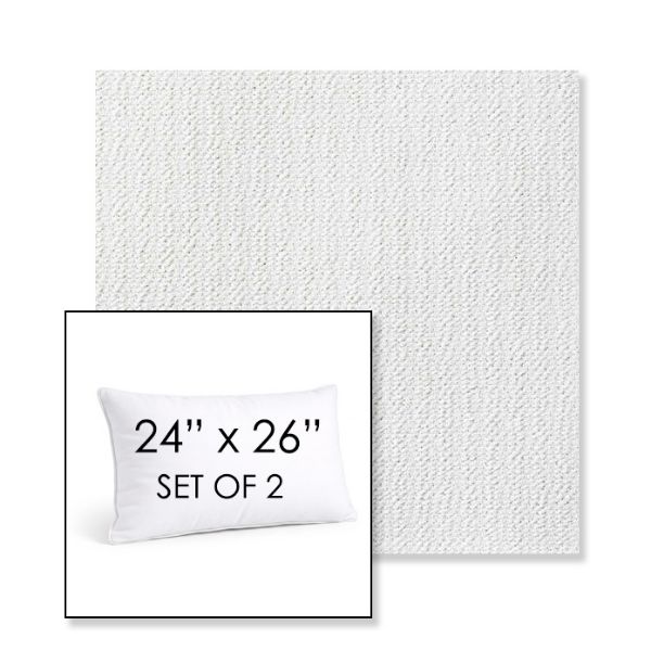Picture of Momento Snow | Set of 2 | 24" X 26" Sunbrella Outdoor Throw Pillows with Premium Inserts