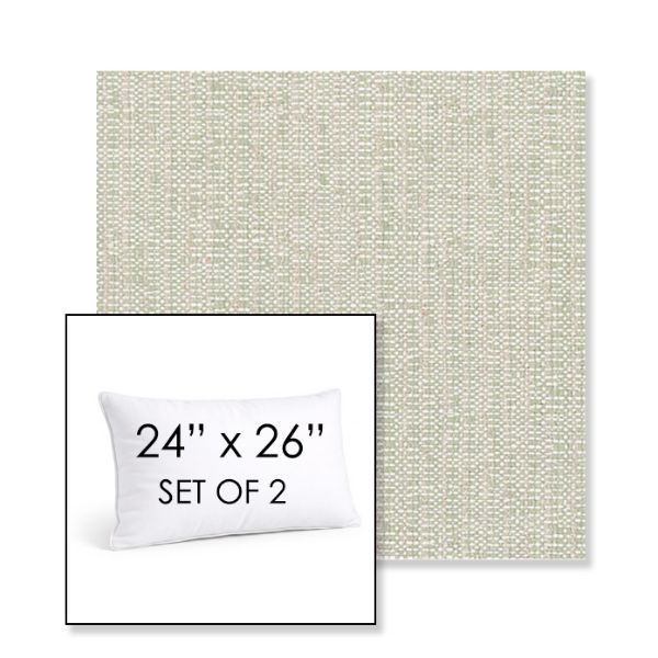 Picture of Poros Sage | Set of 2 | 24" X 26" Sunbrella Outdoor Throw Pillows with Premium Inserts