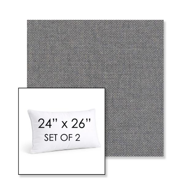 Picture of Proof Slate | Set of 2 | 24" X 26" Sunbrella Outdoor Throw Pillows with Premium Inserts
