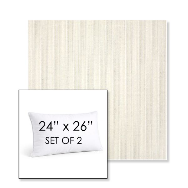 Picture of Proven Ivory | Set of 2 | 24" X 26" Sunbrella Outdoor Throw Pillows with Premium Inserts