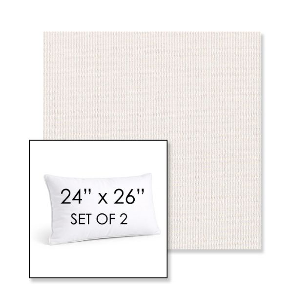 Picture of Replay Linen | Set of 2 | 24" X 26" Sunbrella Outdoor Throw Pillows with Premium Inserts
