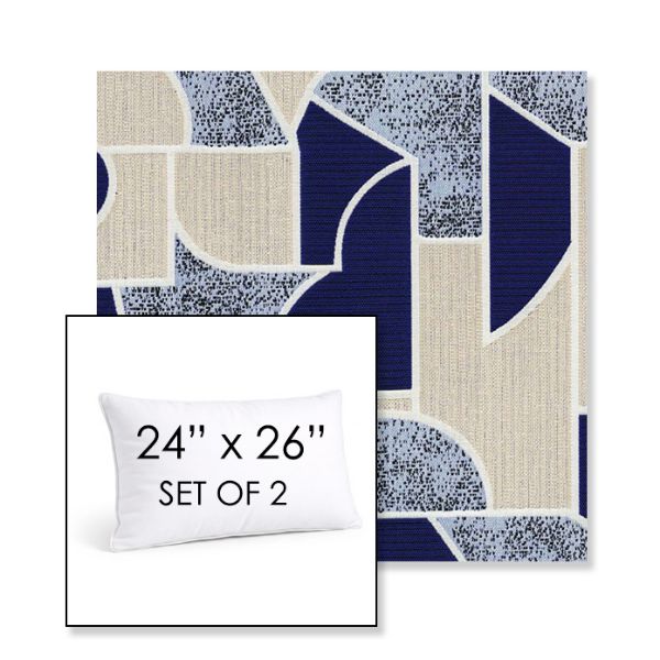 Picture of Territory Lazuli | Set of 2 | 24" X 26" Sunbrella Outdoor Throw Pillows with Premium Inserts