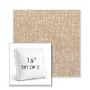 Picture of Abstraction Camel | Set of 2 | 16" Sunbrella Boxed Square Outdoor Throw Pillows with Premium Inserts