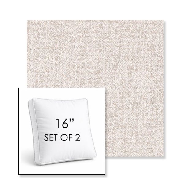 Picture of Abstraction Dune | Set of 2 | 16" Sunbrella Boxed Square Outdoor Throw Pillows with Premium Inserts