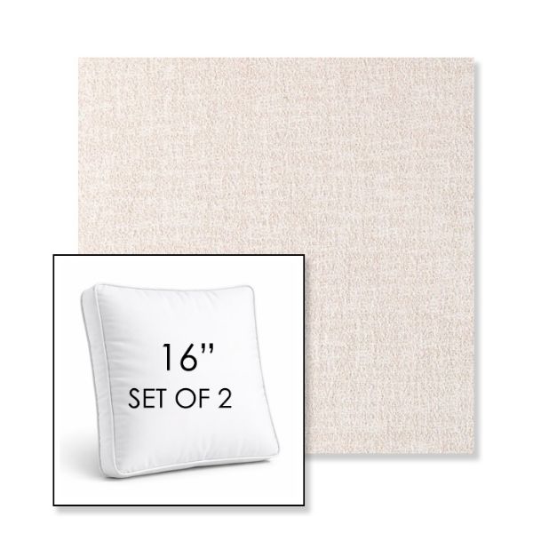 Picture of Abstraction Parchment | Set of 2 | 16" Sunbrella Boxed Square Outdoor Throw Pillows with Premium Inserts