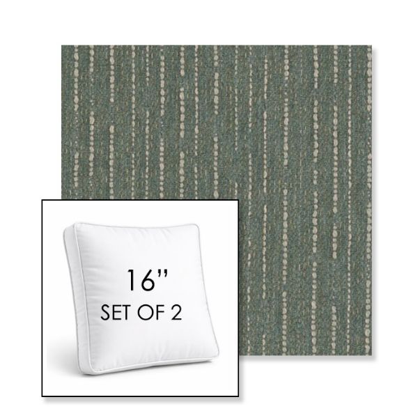 Picture of Abundant Seaglass | Set of 2 | 16" Sunbrella Boxed Square Outdoor Throw Pillows with Premium Inserts