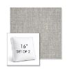 Picture of Adena Pebble | Set of 2 | 16" Sunbrella Boxed Square Outdoor Throw Pillows with Premium Inserts