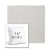 Picture of Amalfi Sand | Set of 2 | 16" Sunbrella Boxed Square Outdoor Throw Pillows with Premium Inserts