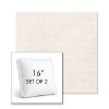Picture of Ambrose Linen | Set of 2 | 16" Sunbrella Boxed Square Outdoor Throw Pillows with Premium Inserts