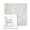Picture of Ariana Dew | Set of 2 | 16" Sunbrella Boxed Square Outdoor Throw Pillows with Premium Inserts