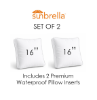 Picture of Array Dune | Set of 2 | 16" Sunbrella Boxed Square Outdoor Throw Pillows with Premium Inserts