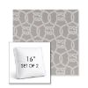 Picture of Bar Harbor Pebble | Set of 2 | 16" Sunbrella Boxed Square Outdoor Throw Pillows with Premium Inserts