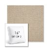 Picture of Blend Sand | Set of 2 | 16" Sunbrella Boxed Square Outdoor Throw Pillows with Premium Inserts