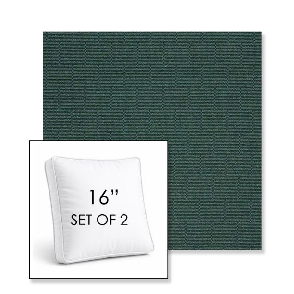Picture of Boardwalk Coaster | Set of 2 | 16" Sunbrella Boxed Square Outdoor Throw Pillows with Premium Inserts