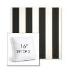 Picture of Cabana Classic | Set of 2 | 16" Sunbrella Boxed Square Outdoor Throw Pillows with Premium Inserts