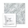 Picture of Calm Laurel | Set of 2 | 16" Sunbrella Boxed Square Outdoor Throw Pillows with Premium Inserts