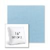 Picture of Canvas Air Blue | Set of 2 | 16" Sunbrella Boxed Square Outdoor Throw Pillows with Premium Inserts