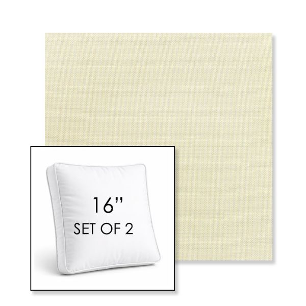 Picture of Canvas Birds Eye | Set of 2 | 16" Sunbrella Boxed Square Outdoor Throw Pillows with Premium Inserts