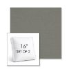 Picture of Canvas Charcoal | Set of 2 | 16" Sunbrella Boxed Square Outdoor Throw Pillows with Premium Inserts