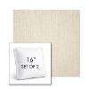 Picture of Cast Pumice | Set of 2 | 16" Sunbrella Boxed Square Outdoor Throw Pillows with Premium Inserts