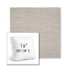 Picture of Cast Silver | Set of 2 | 16" Sunbrella Boxed Square Outdoor Throw Pillows with Premium Inserts