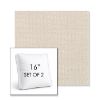 Picture of Charmer Parchment | Set of 2 | 16" Sunbrella Boxed Square Outdoor Throw Pillows with Premium Inserts