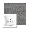 Picture of Chartres Granite | Set of 2 | 16" Sunbrella Boxed Square Outdoor Throw Pillows with Premium Inserts