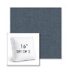 Picture of Cliff Denim | Set of 2 | 16" Sunbrella Boxed Square Outdoor Throw Pillows with Premium Inserts