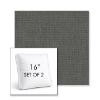 Picture of Cliff Slate | Set of 2 | 16" Sunbrella Boxed Square Outdoor Throw Pillows with Premium Inserts