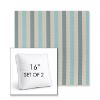 Picture of Costa Clearwater | Set of 2 | 16" Sunbrella Boxed Square Outdoor Throw Pillows with Premium Inserts