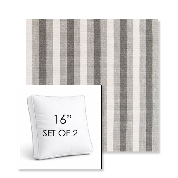 Picture of Costa Jetty | Set of 2 | 16" Sunbrella Boxed Square Outdoor Throw Pillows with Premium Inserts