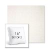 Picture of Crush Snow | Set of 2 | 16" Sunbrella Boxed Square Outdoor Throw Pillows with Premium Inserts