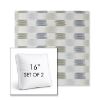 Picture of Dream Mist | Set of 2 | 16" Sunbrella Boxed Square Outdoor Throw Pillows with Premium Inserts