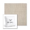 Picture of Echo Ash | Set of 2 | 16" Sunbrella Boxed Square Outdoor Throw Pillows with Premium Inserts
