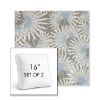 Picture of Etta Vapor | Set of 2 | 16" Sunbrella Boxed Square Outdoor Throw Pillows with Premium Inserts