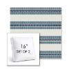 Picture of Excel Denim | Set of 2 | 16" Sunbrella Boxed Square Outdoor Throw Pillows with Premium Inserts