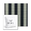 Picture of Expressive Mist | Set of 2 | 16" Sunbrella Boxed Square Outdoor Throw Pillows with Premium Inserts