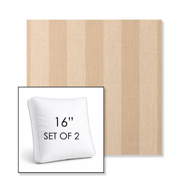 Picture of Expressive Sparrow | Set of 2 | 16" Sunbrella Boxed Square Outdoor Throw Pillows with Premium Inserts