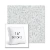 Picture of Exquisite Mist | Set of 2 | 16" Sunbrella Boxed Square Outdoor Throw Pillows with Premium Inserts