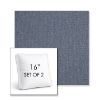 Picture of Heritage Sky | Set of 2 | 16" Sunbrella Boxed Square Outdoor Throw Pillows with Premium Inserts