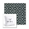 Picture of Hoopla Plume | Set of 2 | 16" Sunbrella Boxed Square Outdoor Throw Pillows with Premium Inserts
