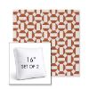 Picture of Hoopla Tobiko | Set of 2 | 16" Sunbrella Boxed Square Outdoor Throw Pillows with Premium Inserts