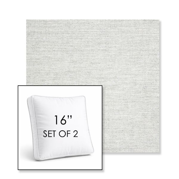 Picture of Idol Cloud | Set of 2 | 16" Sunbrella Boxed Square Outdoor Throw Pillows with Premium Inserts