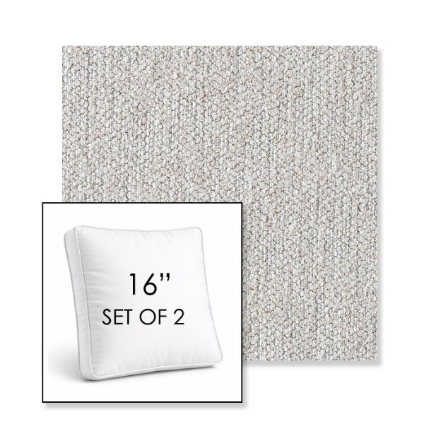 Picture of Improve Stucco | Set of 2 | 16" Sunbrella Boxed Square Outdoor Throw Pillows with Premium Inserts