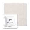 Picture of Kaia Linen | Set of 2 | 16" Sunbrella Boxed Square Outdoor Throw Pillows with Premium Inserts