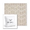 Picture of Key Figure Mineral | Set of 2 | 16" Sunbrella Boxed Square Outdoor Throw Pillows with Premium Inserts