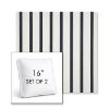 Picture of Lido Indigo | Set of 2 | 16" Sunbrella Boxed Square Outdoor Throw Pillows with Premium Inserts