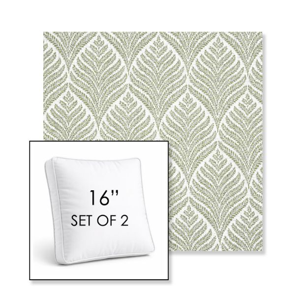 Picture of Linnaeus Spring | Set of 2 | 16" Sunbrella Boxed Square Outdoor Throw Pillows with Premium Inserts