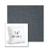 Picture of Linville Indigo | Set of 2 | 16" Sunbrella Boxed Square Outdoor Throw Pillows with Premium Inserts