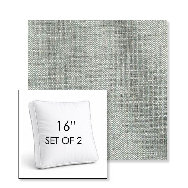 Picture of Linville Spa | Set of 2 | 16" Sunbrella Boxed Square Outdoor Throw Pillows with Premium Inserts
